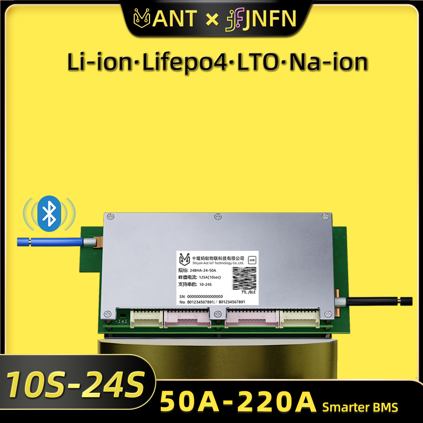 Smart Bms 24S 200A Bluetooth Lifepo4 - Ant BMS Akıllı 10S - 24S