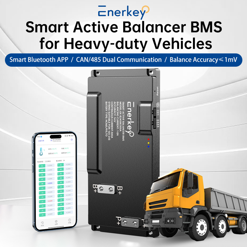 Smart Bms 24S 200A Bluetooth Lifepo4 - Enerkey Akıllı BMS 16S-24S 200A 250A