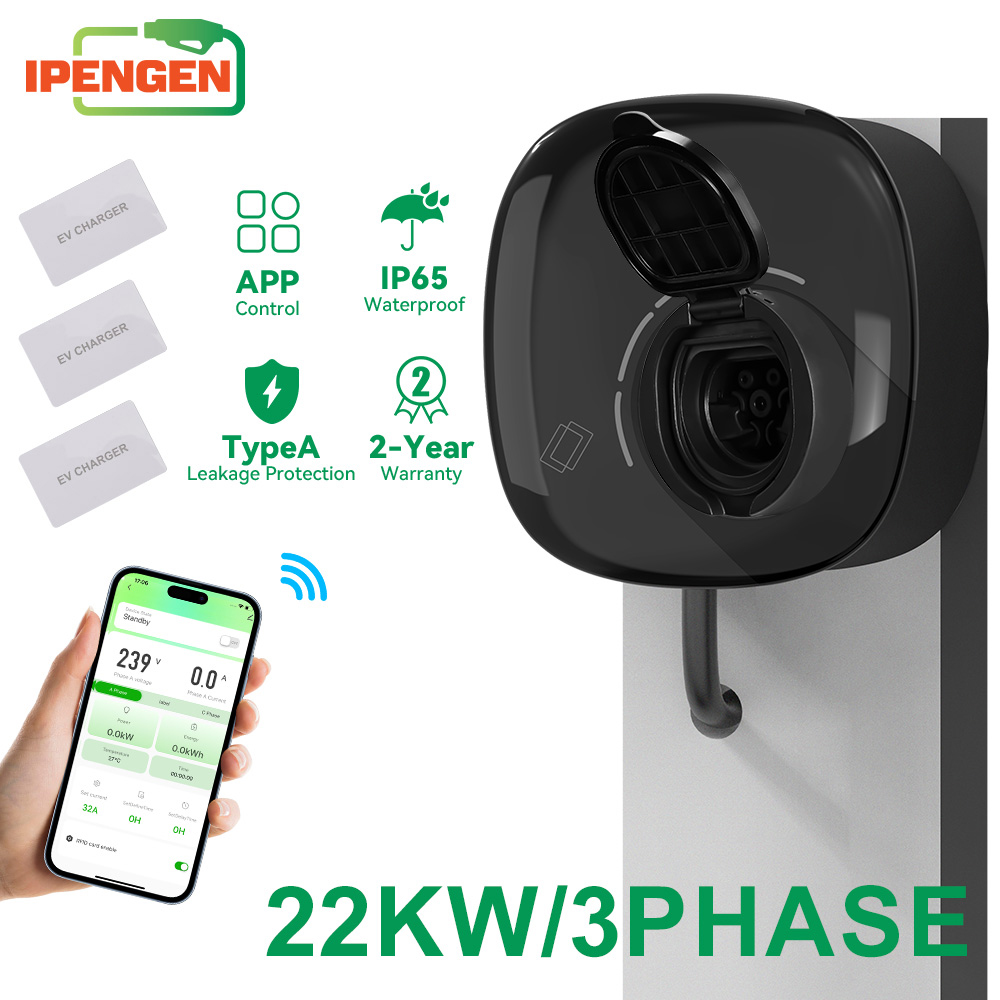 Ev Charger Type 2 22Kw 32A 3 Phase - IPENGEN 22KW Type2 EV Şarj Soketi