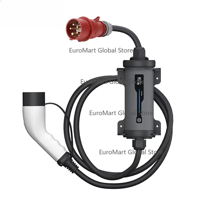 Type 2 Portable Ev Charger 11Kw Cee - Tip 2 Kırmızı CEE Fişli Elektrikli
