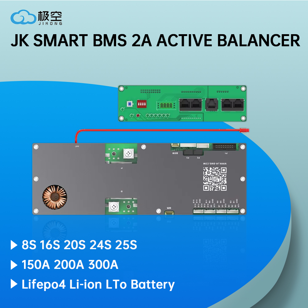 Smart Bms 24S 200A Bluetooth Lifepo4 - JK Akıllı BMS 2A Aktif Dengeleyici