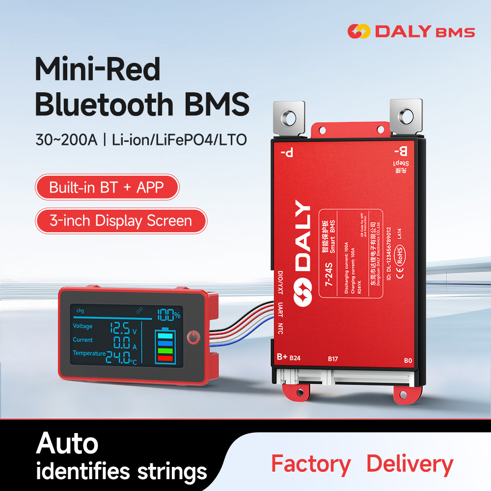 Smart Bms 24S 200A Bluetooth Lifepo4 - Daly Smart 3 inç LCD BMS