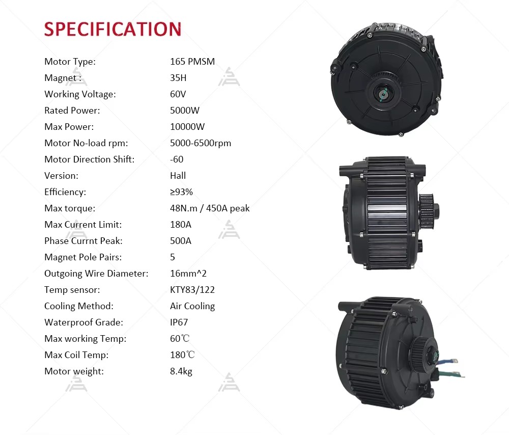 QSMOTOR QS165 V2 5000W 72V Ort - Mid Drive Motor Kit 72V 5000W incelemesi ve fiyatı