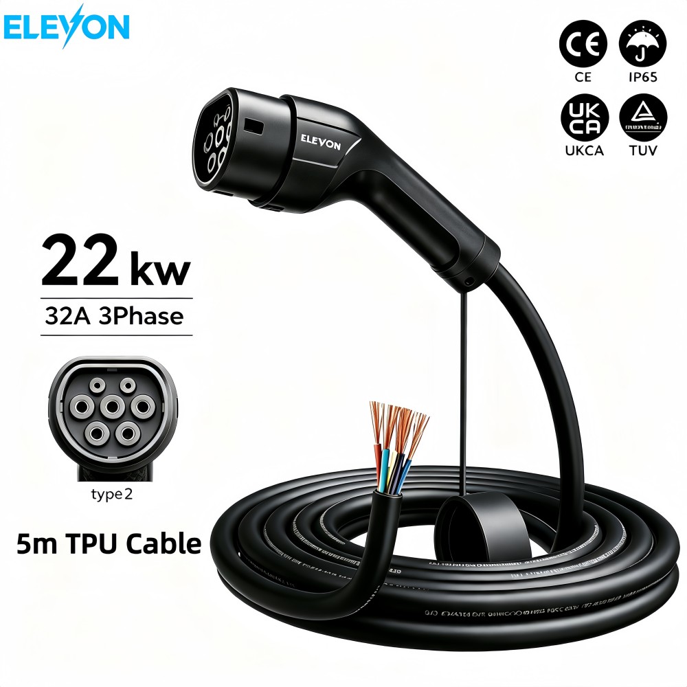 ELEVON EV Şarj Cihazı Tip2 Diş - Ev Charger Type 2 22Kw 32A 3 Phase incelemesi ve fiyatı