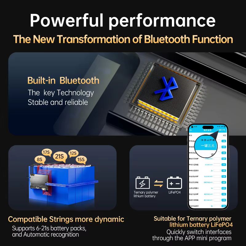 JBD BMS 16S 48V Lifepo4 200A E - Smart Bms 24S 200A Bluetooth Lifepo4 incelemesi ve fiyatı