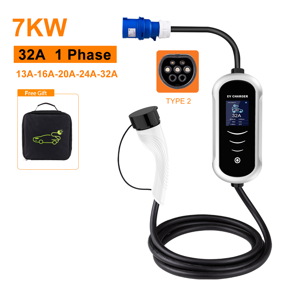 IPENGEN tipi 2 taşınabilir ele - Type 2 Portable Ev Charger 11Kw Cee incelemesi ve fiyatı