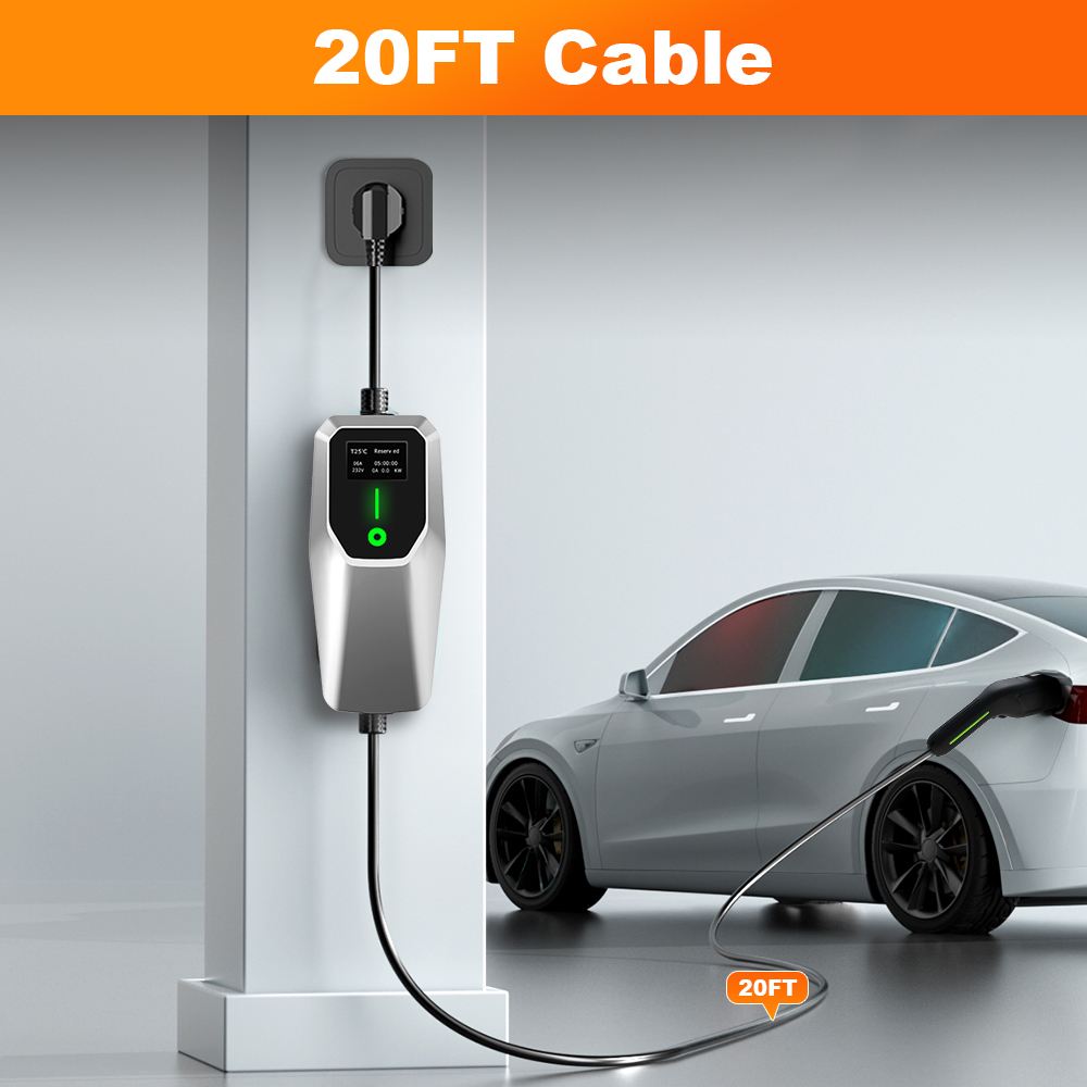 Junsun 32A Seviye 1&2 EV Şarj  - J1772 Evse 32A Level 2 Charger incelemesi ve fiyatı